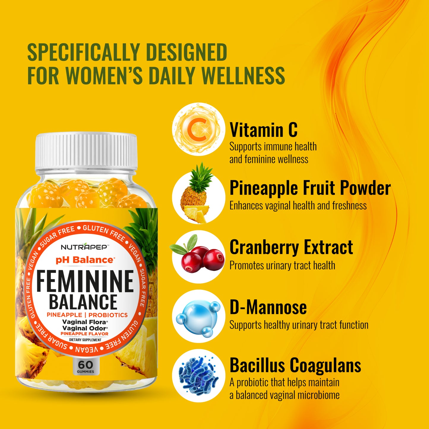 Nutrapep Feminine Balance Probiotics Gummies