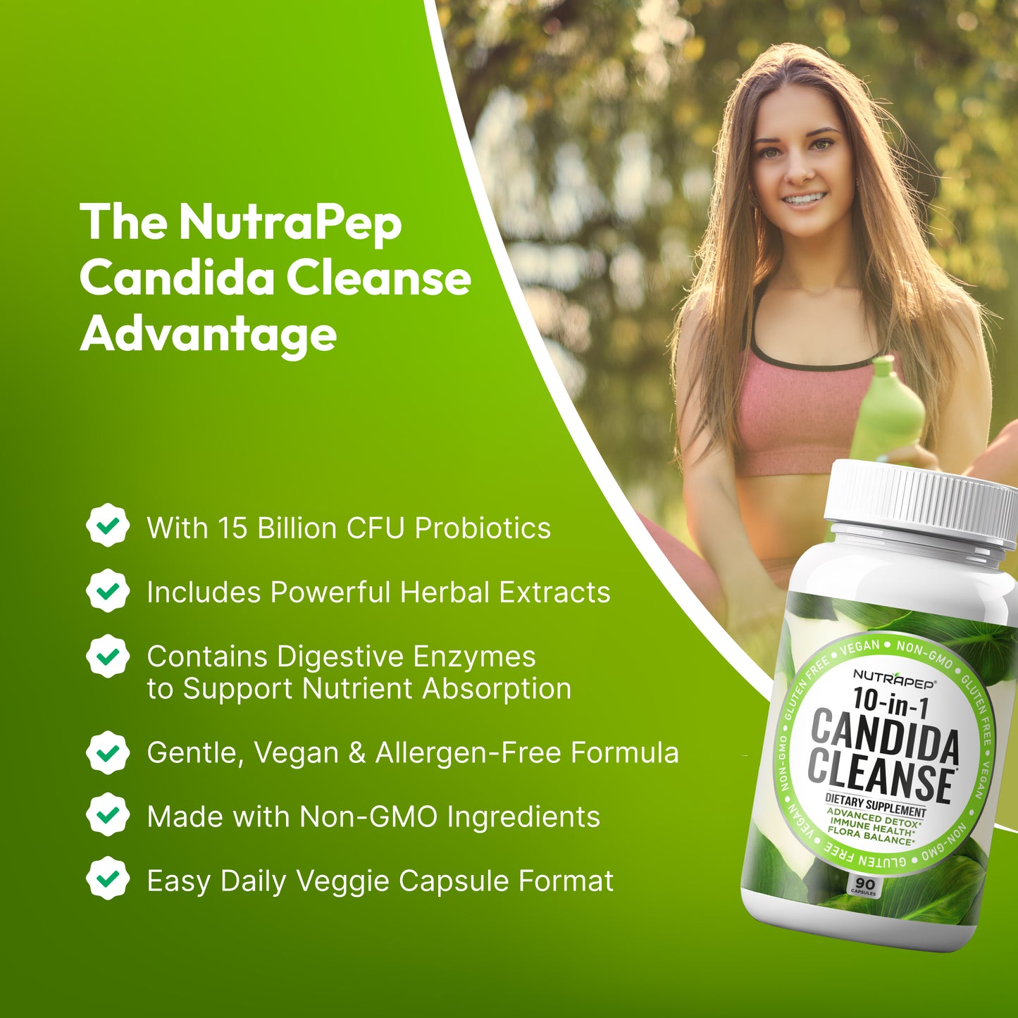 Nutrapep Candida Cleanse Detox Supplement