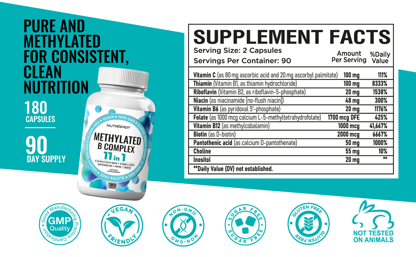 Nutrapep Methylated B-Complex Vitamins
