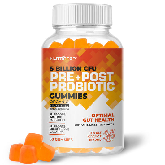 NutraPep Organic Prebiotic Probiotic & Postbiotic Gummies