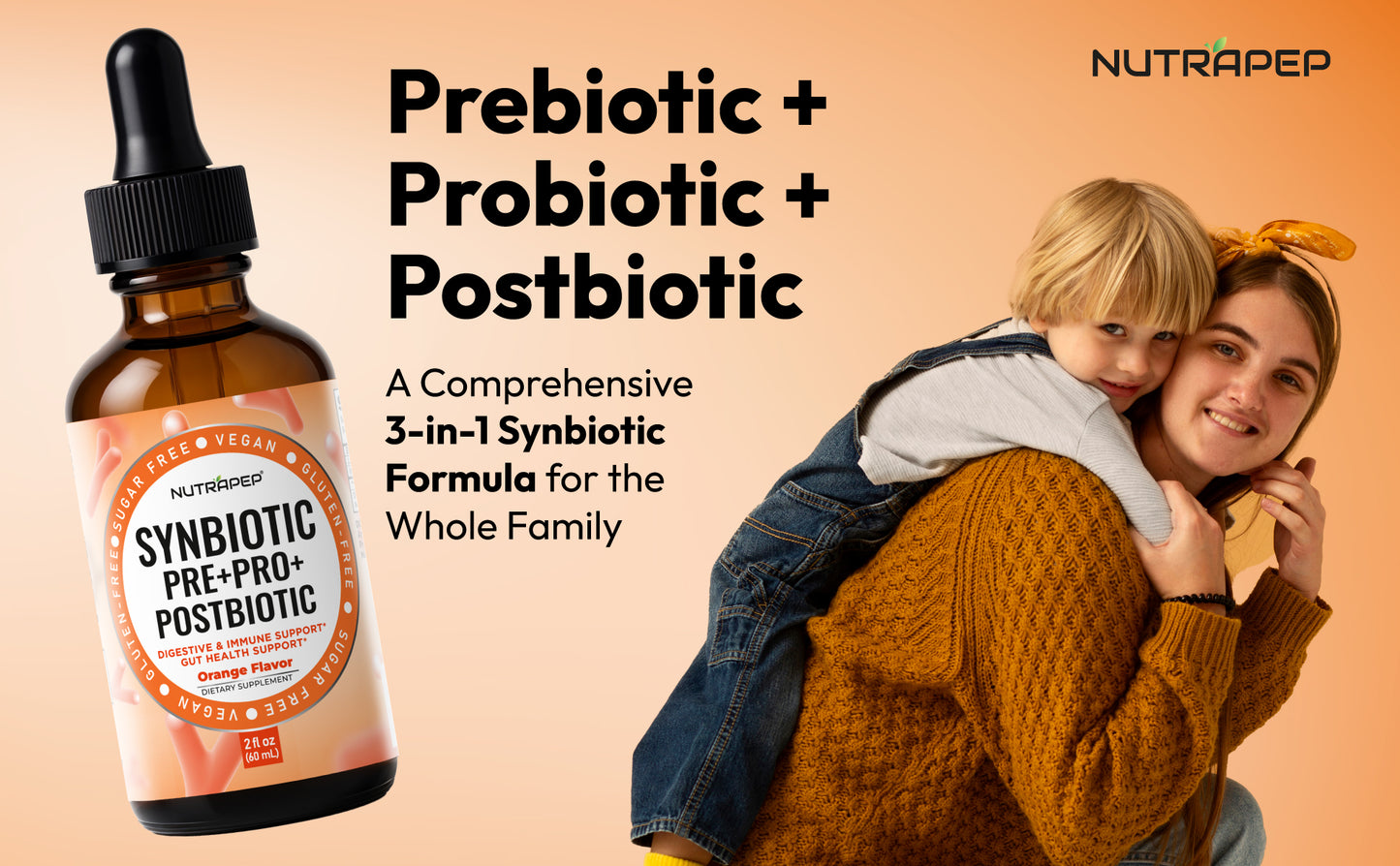 NutraPep Synbiotics Probiotic Prebiotic Postbiotic