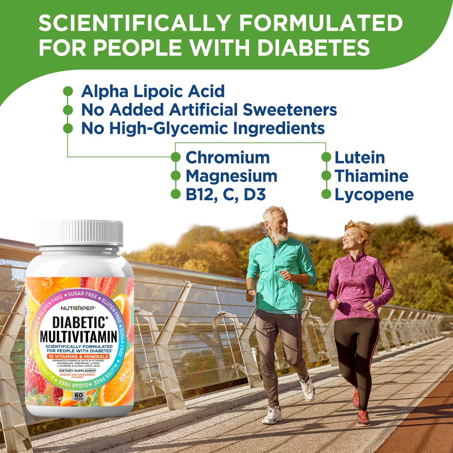 NutraPep Organic Diabetic Multivitamin Gummies