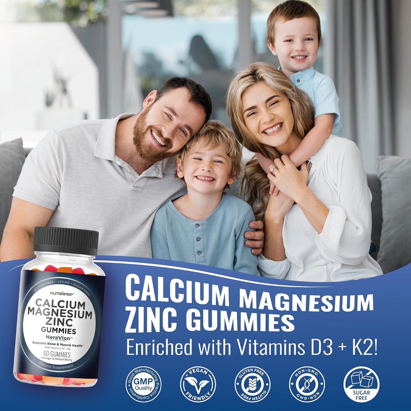 Nutrapep Calcium Magnesium Zinc Gummies