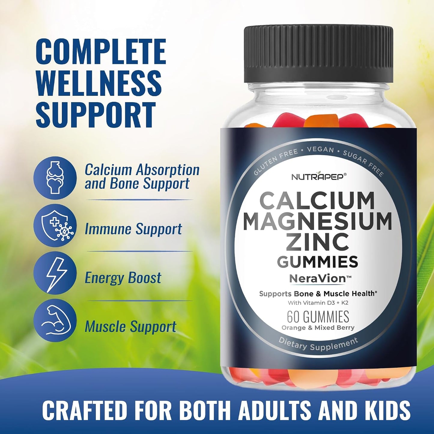 Nutrapep Calcium Magnesium Zinc Gummies