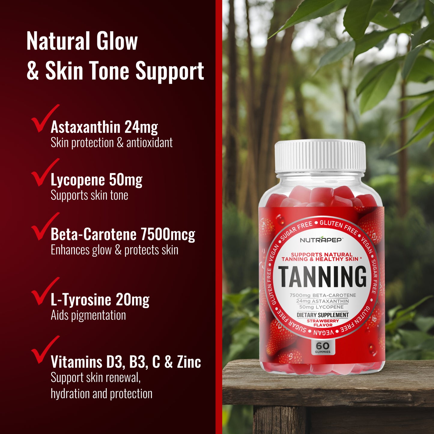 Nutrapep Tanning Gummies for Women