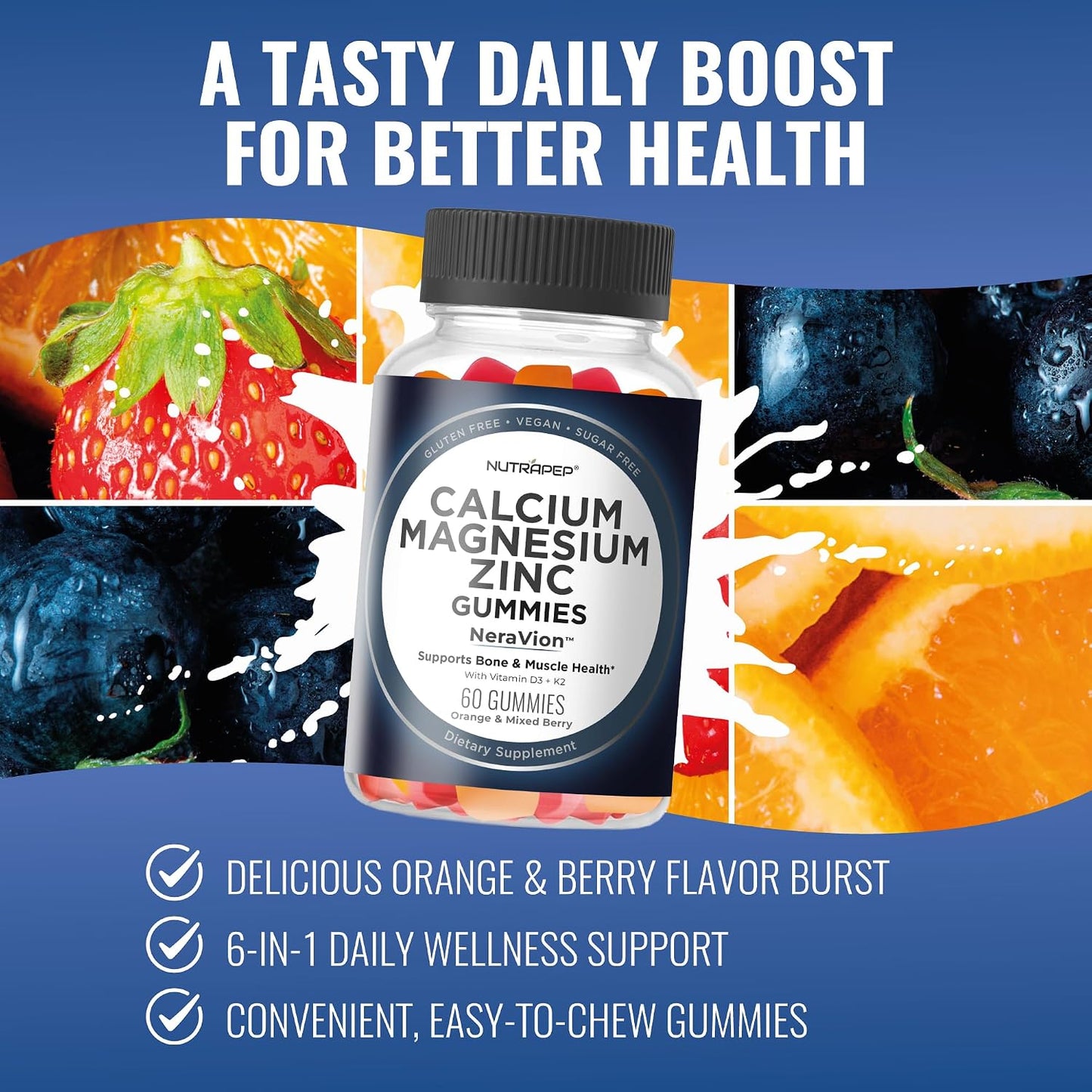 Nutrapep Calcium Magnesium Zinc Gummies