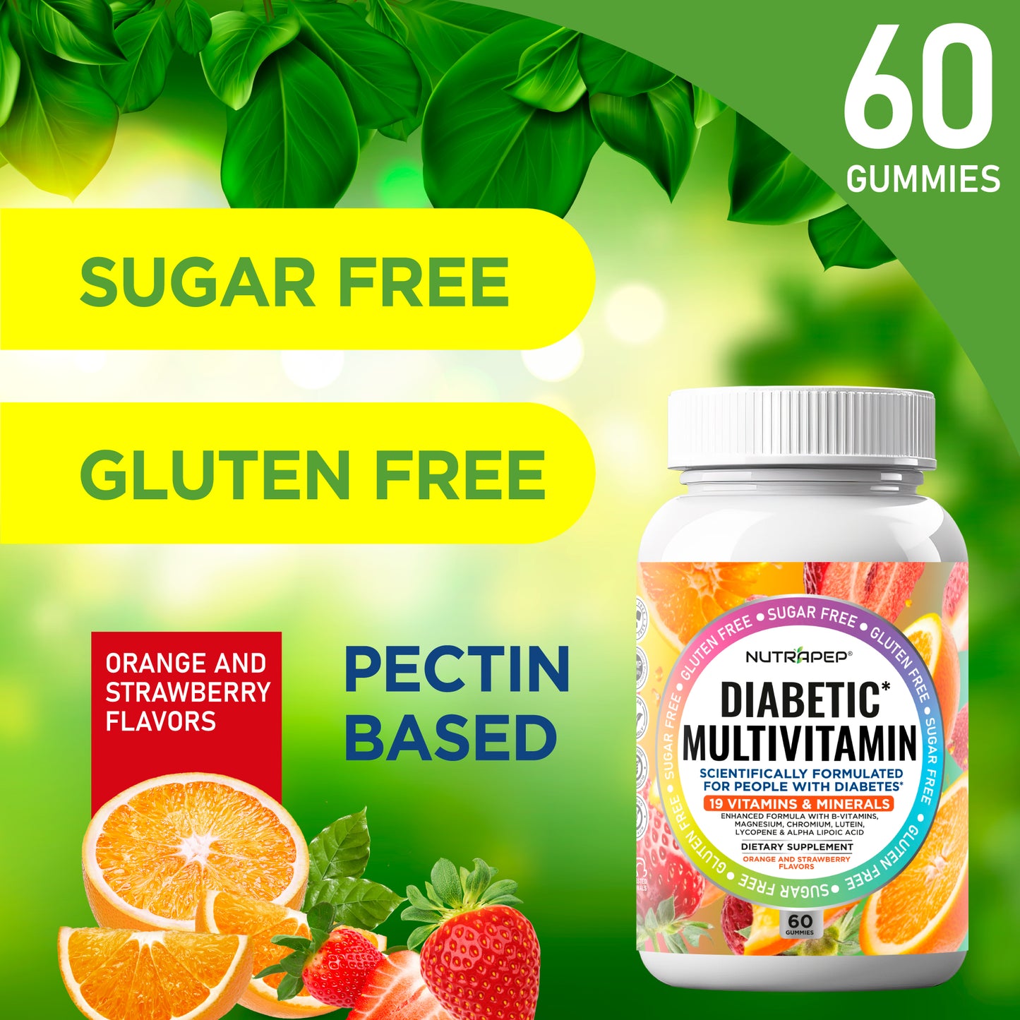 NutraPep Organic Diabetic Multivitamin Gummies