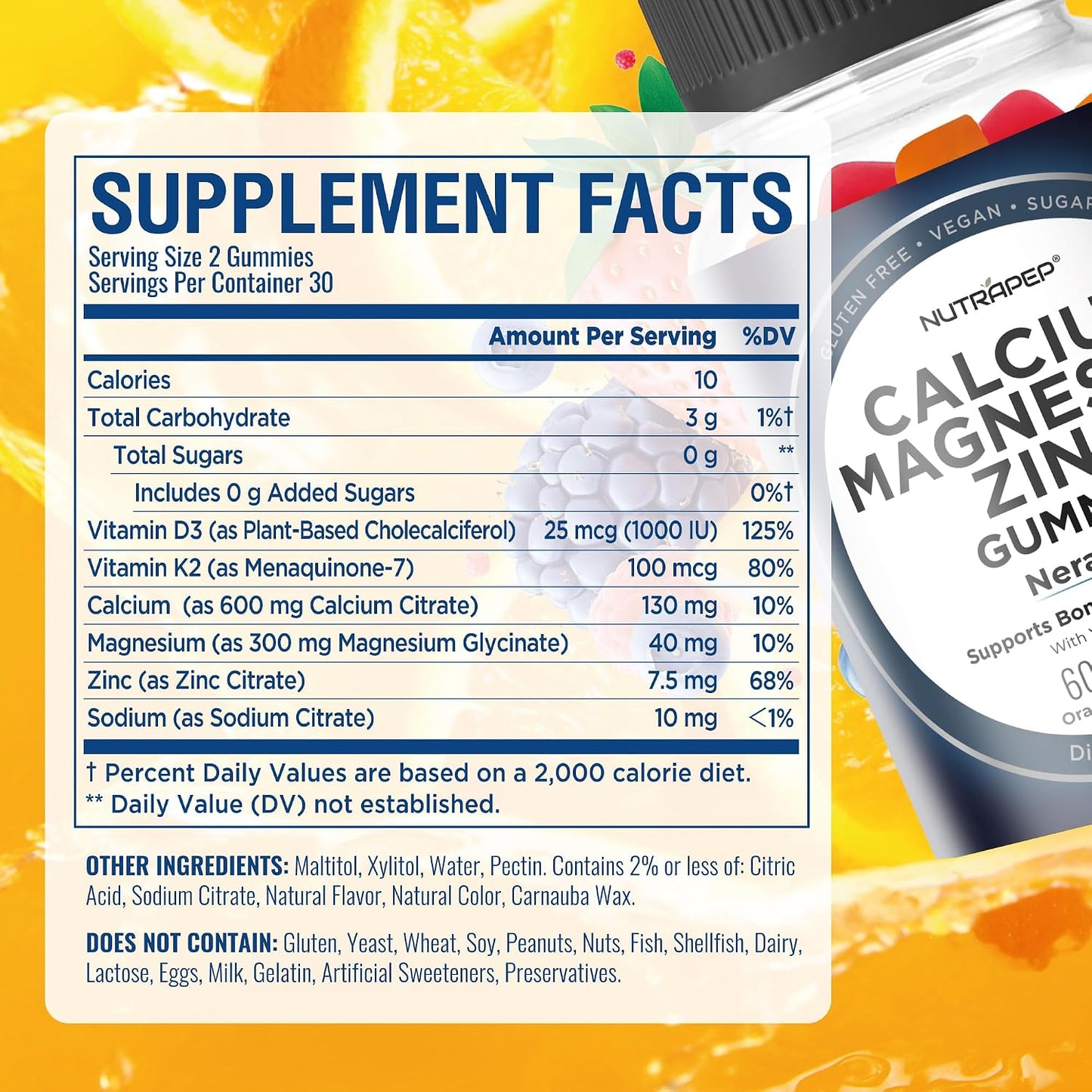 Nutrapep Calcium Magnesium Zinc Gummies