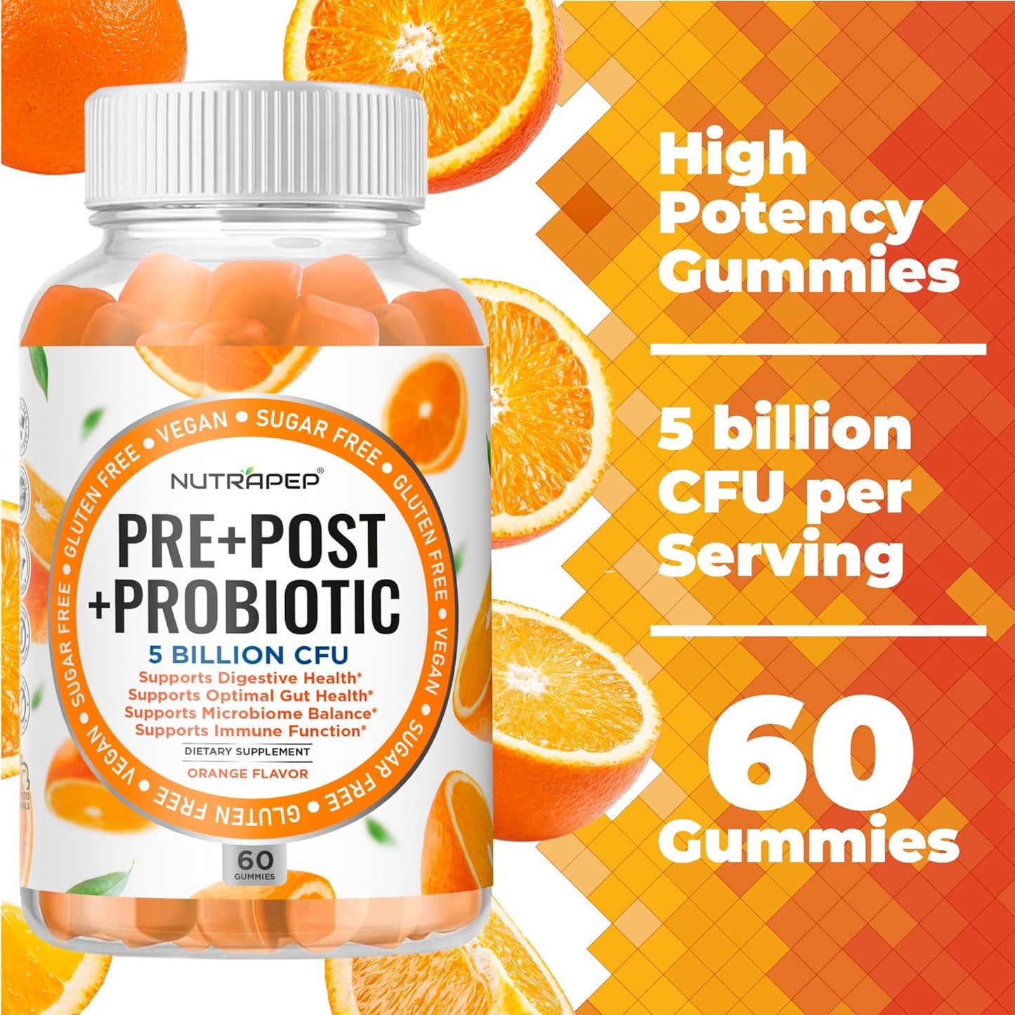 NutraPep Prebiotic Probiotic & Postbiotic Gummies