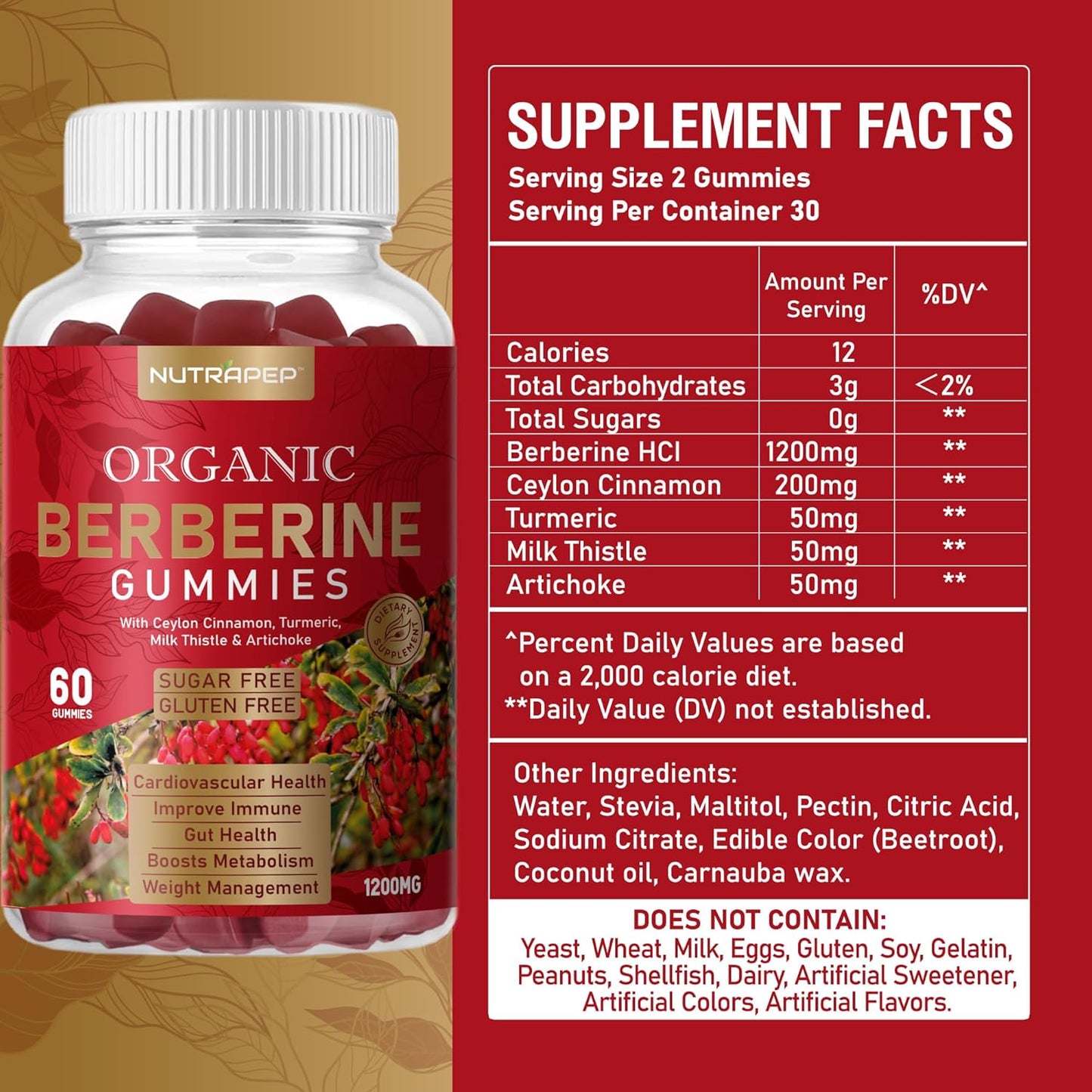 NutraPep Organic Berberine Gummies