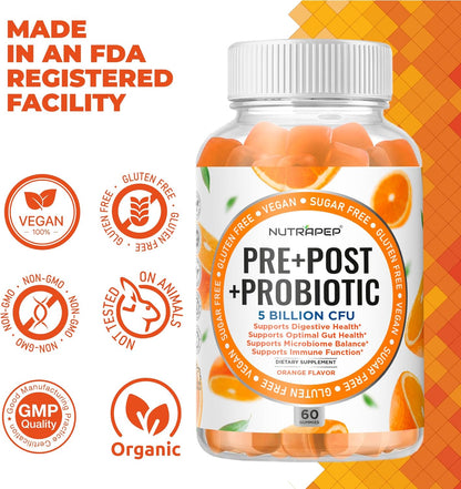 NutraPep Prebiotic Probiotic & Postbiotic Gummies