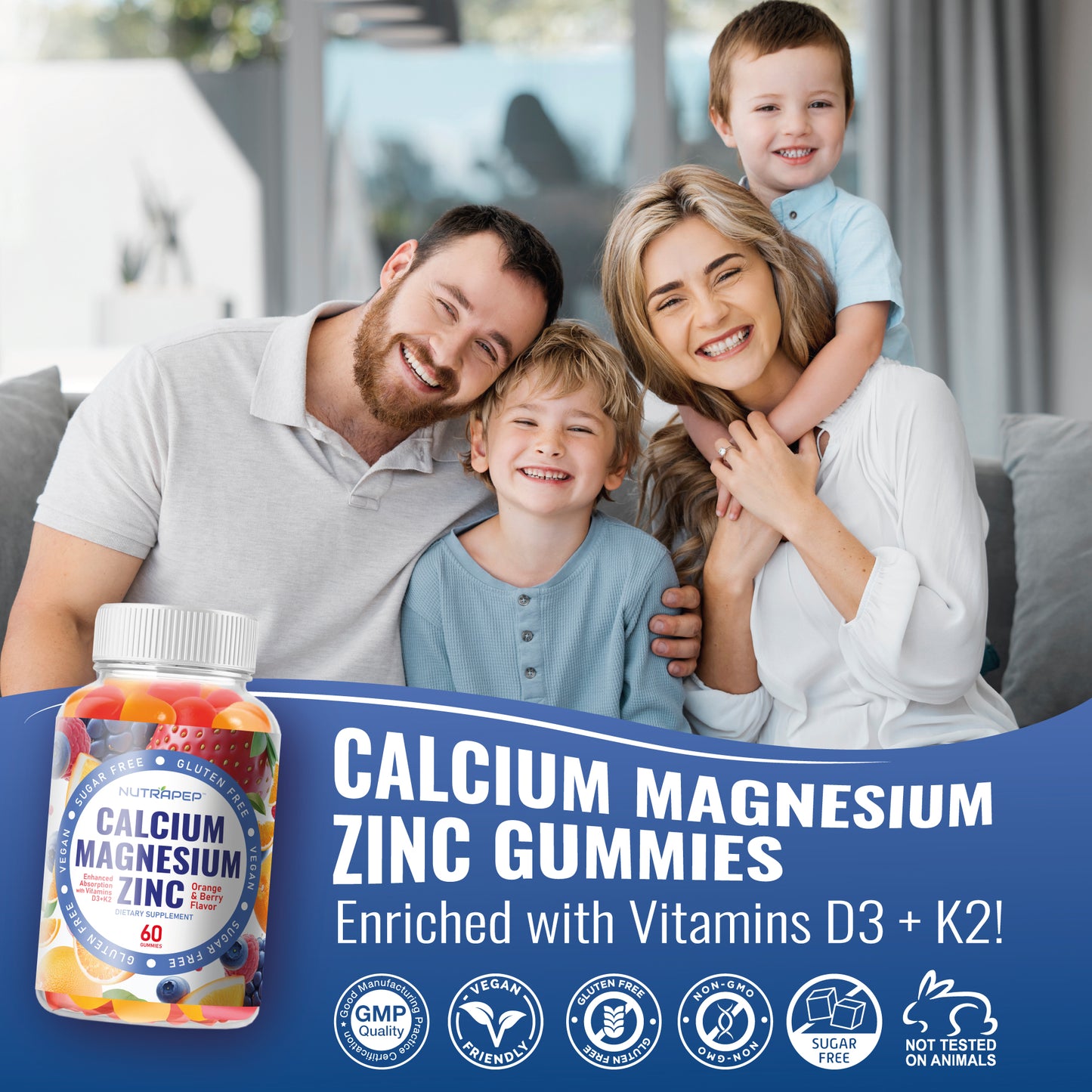 Nutrapep Calcium Magnesium Zinc Gummies