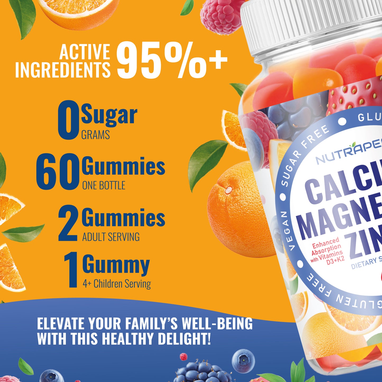 Nutrapep Calcium Magnesium Zinc Gummies