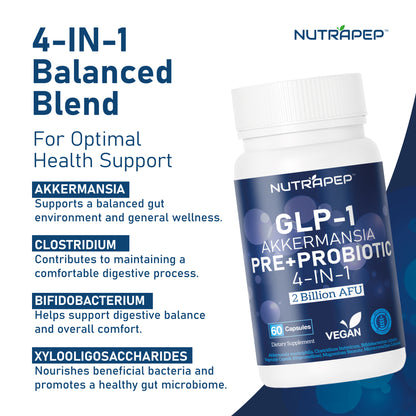 Nutrapep Akkermansia Muciniphila GLP-1 Probiotic Supplements