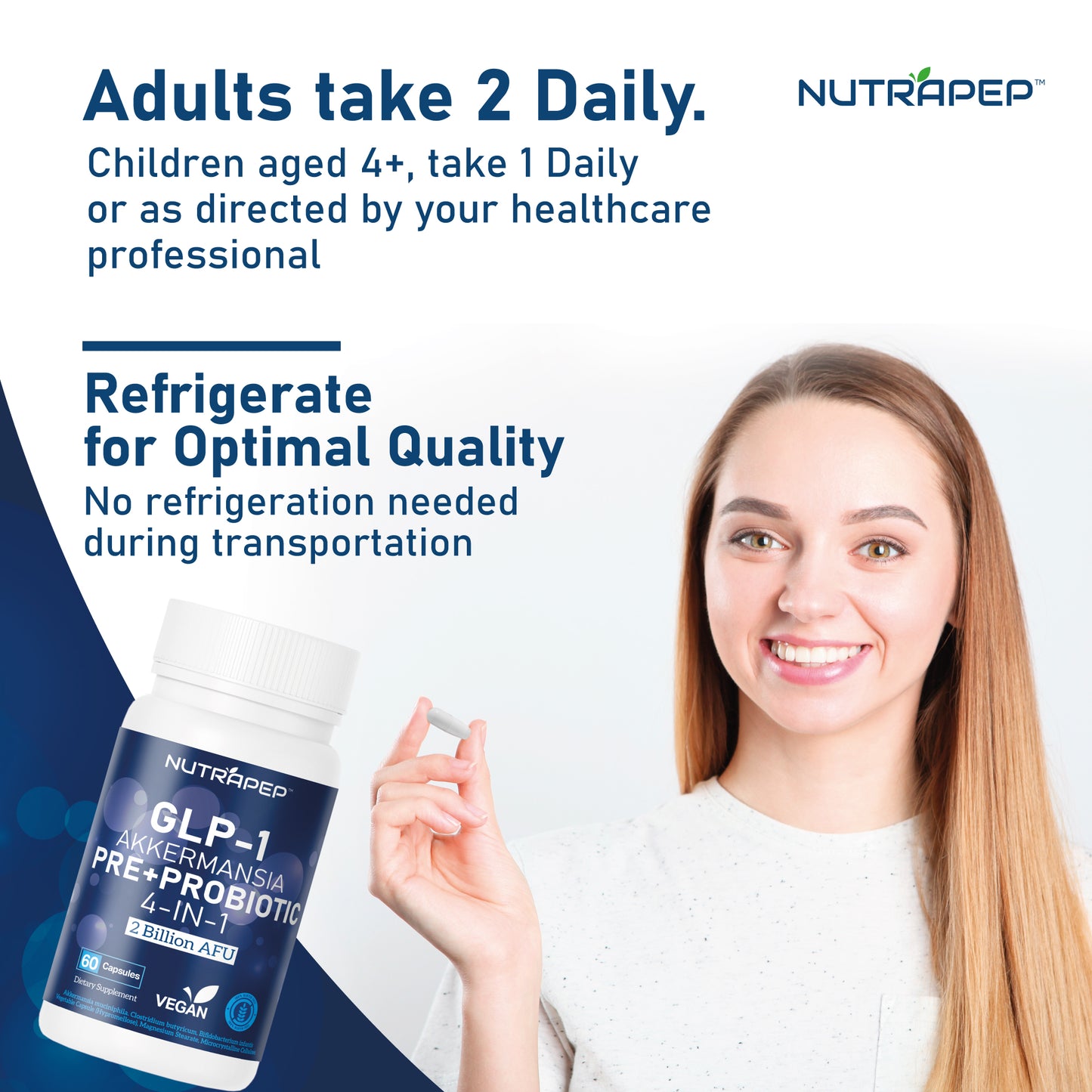 Nutrapep Akkermansia Muciniphila GLP-1 Probiotic Supplements