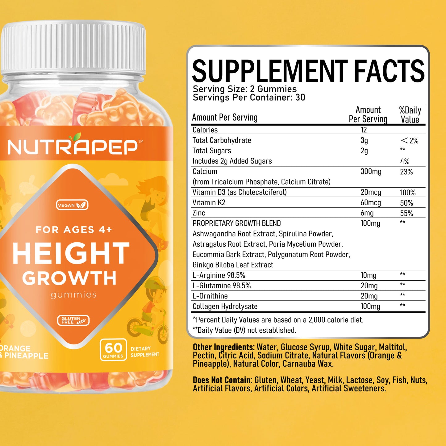 Nutrapep Teens Height Growth Supplement Gummies