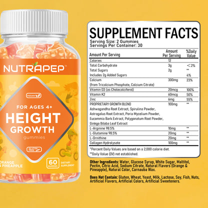 Nutrapep Teens Height Growth Supplement Gummies