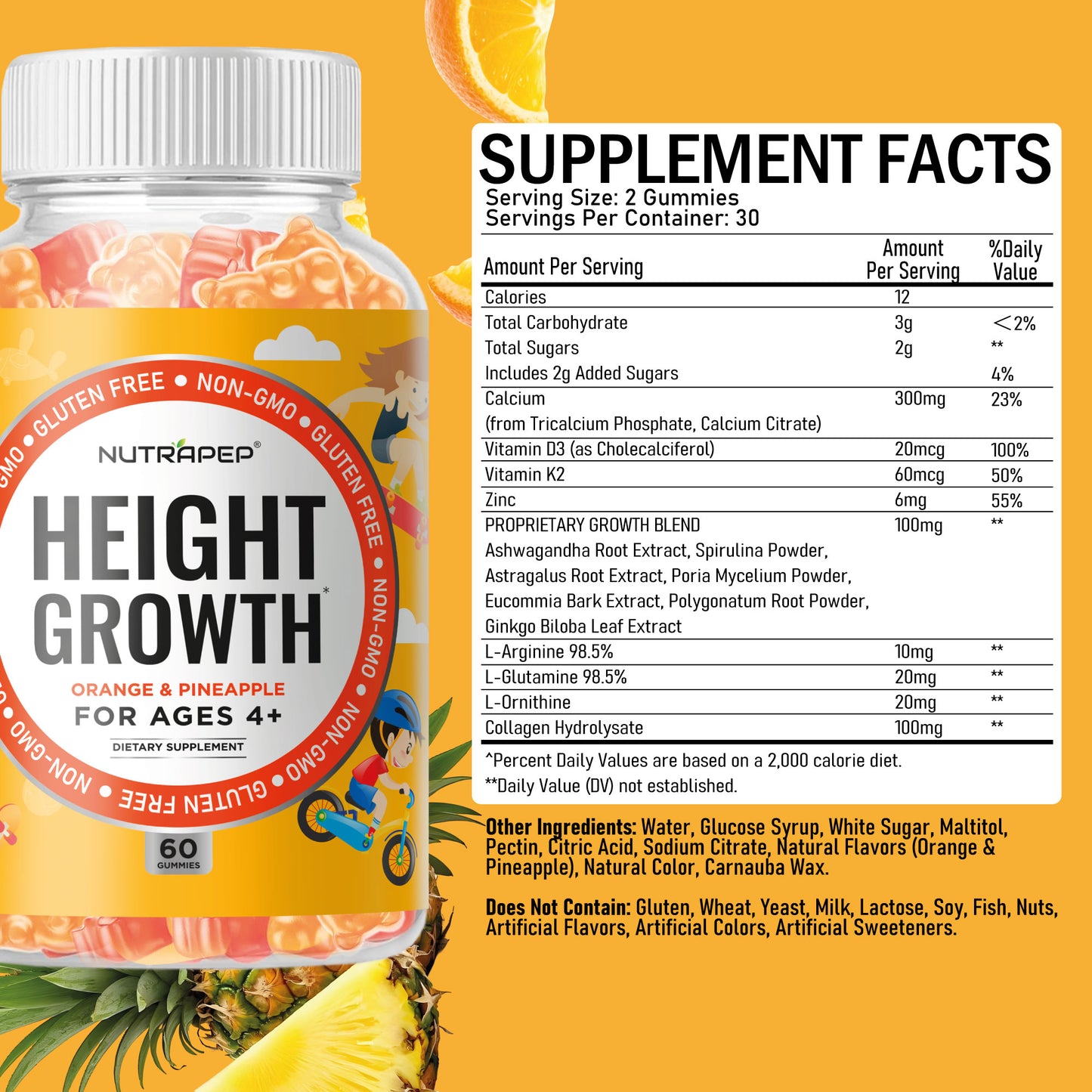Nutrapep Teens Height Growth Supplement Gummies