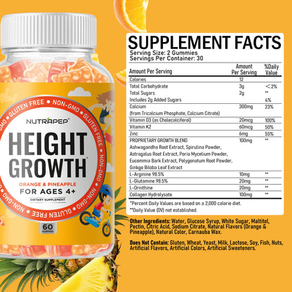 Nutrapep Teens Height Growth Supplement Gummies
