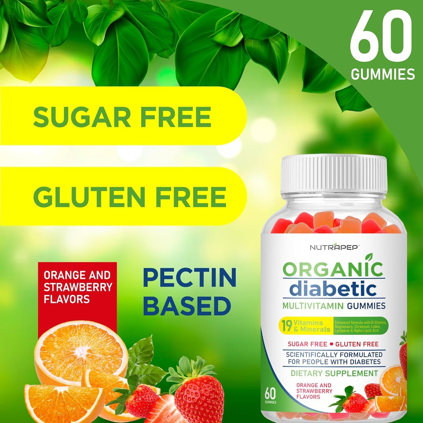 NutraPep Organic Diabetic Multivitamin Gummies